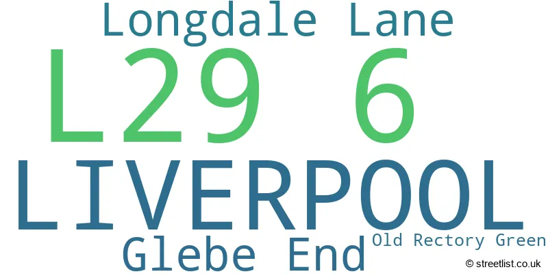 A word cloud for the L29 6 postcode